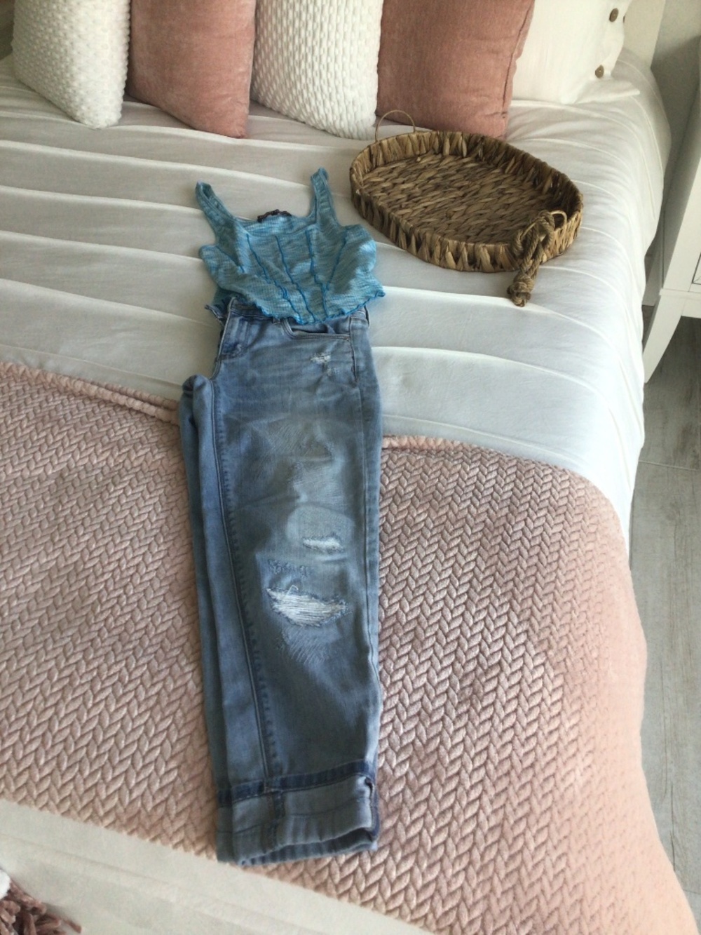 Jeans cropped free top